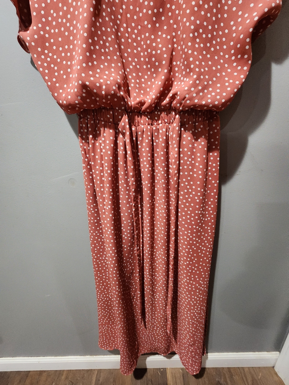Sienna Sky Rust Polka Dot Maxi Dress. Has POCKETS! - Picture 5 of 7
